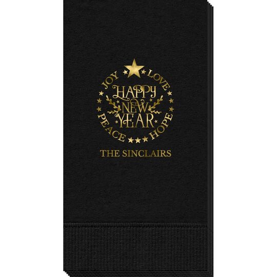 Happy New Year Guest Towels